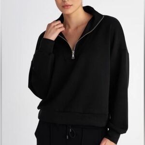 Simon’s Contemporaine cotton wool blend ribbed quarter zip sweater medium